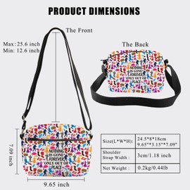 PLITI Mary Movie Umhängetasche "Nothing Is Gone Forever Only Out Of Place" Schultertasche Mary Musikgeschenk, Gone Forever Cbu, 24.5*8*18 cm