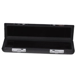 FUNOMOCYA Wooden Leather Piccolo Storage Case Flute Musical Instrument Case Black Flute Box