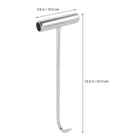 Housoutil Pack of 2 Through Cover Hooks T-Hooks Pull Hooks Lifting Hooks Stainless Steel Handle Lifting Shaft Covers for Moving Lifting Pulling