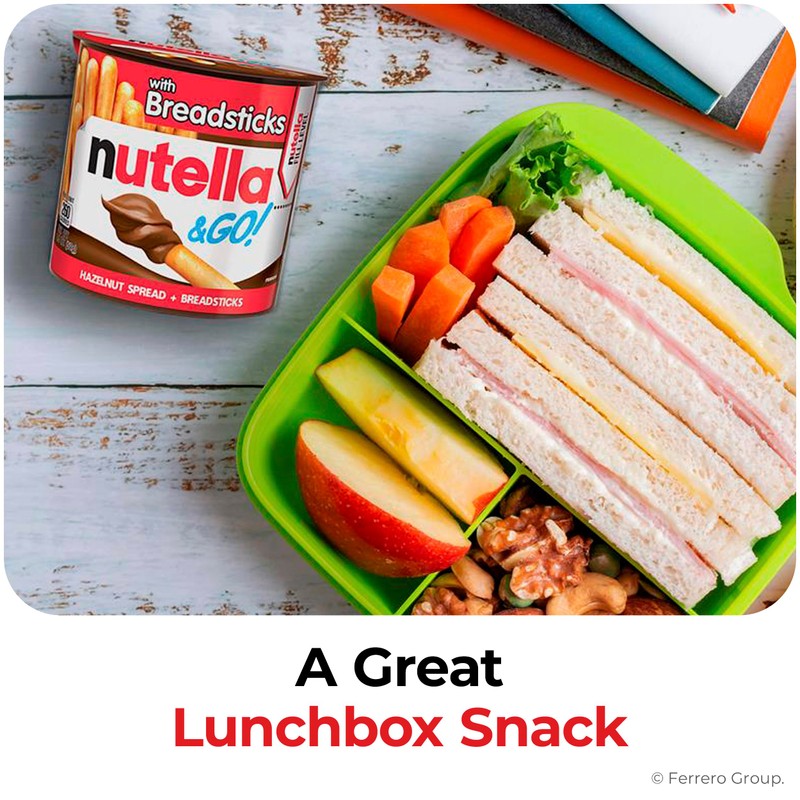 Nutella & Go! Hazelnut Spread with Breadsticks, On-the-Go Snack Cups,