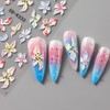 TailaiMei Star Nail Stickers, 4 Sheets Embossed Gold Sliver Star