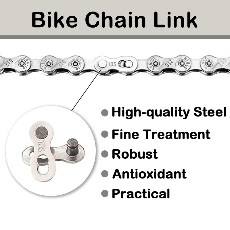 KASESSS 10Pairs Bike Chain Link, Reusable 10 Speed Chain, High