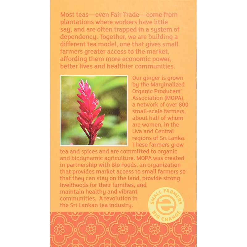 Equal Exchange Organic Caffeine Free Ginger Tea, 20-Count