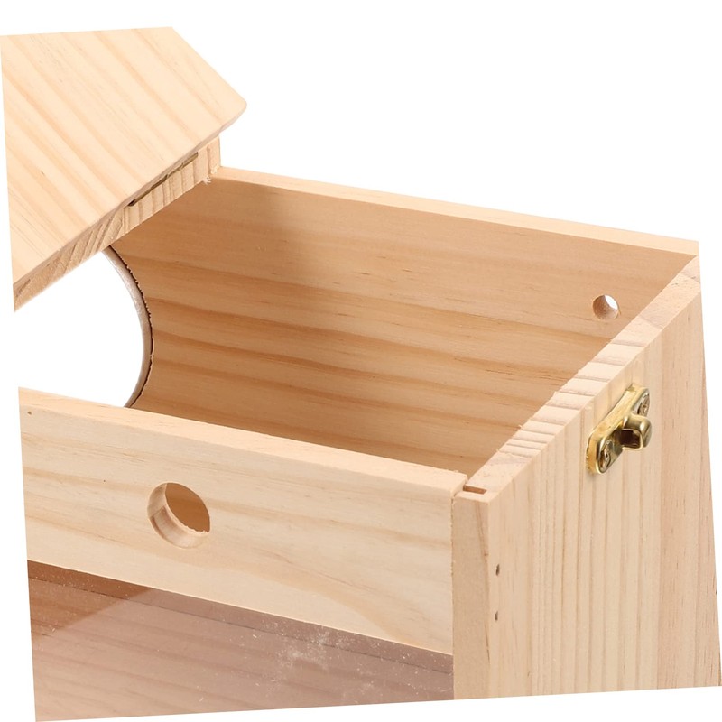 Totority Transparent Parakeet Nesting Bird Breeding House with Buckle Lid