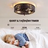 MOOONICHE 20" Ceiling Fan with Light and Remote, Farmhouse Bladeless