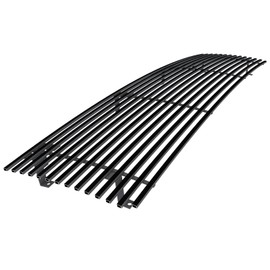 APS Premium Stainless Steel Black 8x6 Horizontal Billet Grille Grill Insert Compatible with Ford Bronco F-150 F-250 F-350 1987 1988 1989 1990 1991 Main Upper N19-J90058F