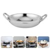 Kichvoe Stainless Steel Bottom Wok Pan Cooking Pot with Double