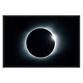 SIGNWIN Framed Canvas Wall Art Solar Eclipse Aerial Astronomy & Space Expressive Global Moon Multicolor Photography Realism Warm - 16x24 inches