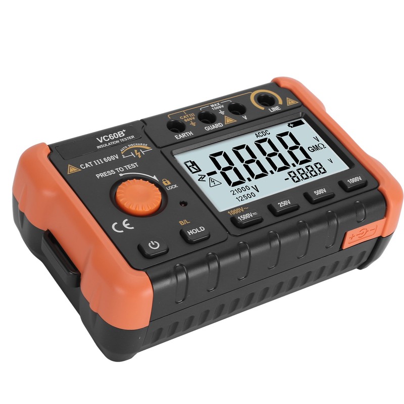 Insulation Resistance Tester Megohmmeter Digital 1000V 4999MΩ with LCD Display