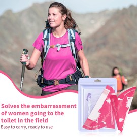 Trukafie Pack of 30 Urinella for Women, Pee Aid for Women, Disposable Urinal Women Standing Peeing Aid for Hiking, Car, Outdoor Activities, Travel & Camping Accessories (Rose and White)