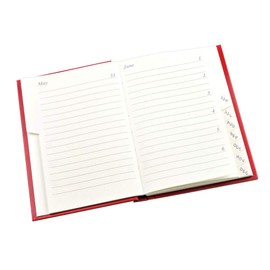 Esposti Christmas and Birthday Flip Book - Red - Ideal For Storing Birthday Dates and Christmas Card Lists