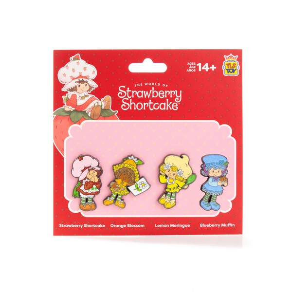 Strawberry Shortcake 'Limited Edition' 4-Pack Glitter Enamel Pin Set with