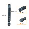 sourcing map 2pcs T40 Torx Screwdriver Bit 1/4" Hex Shank
