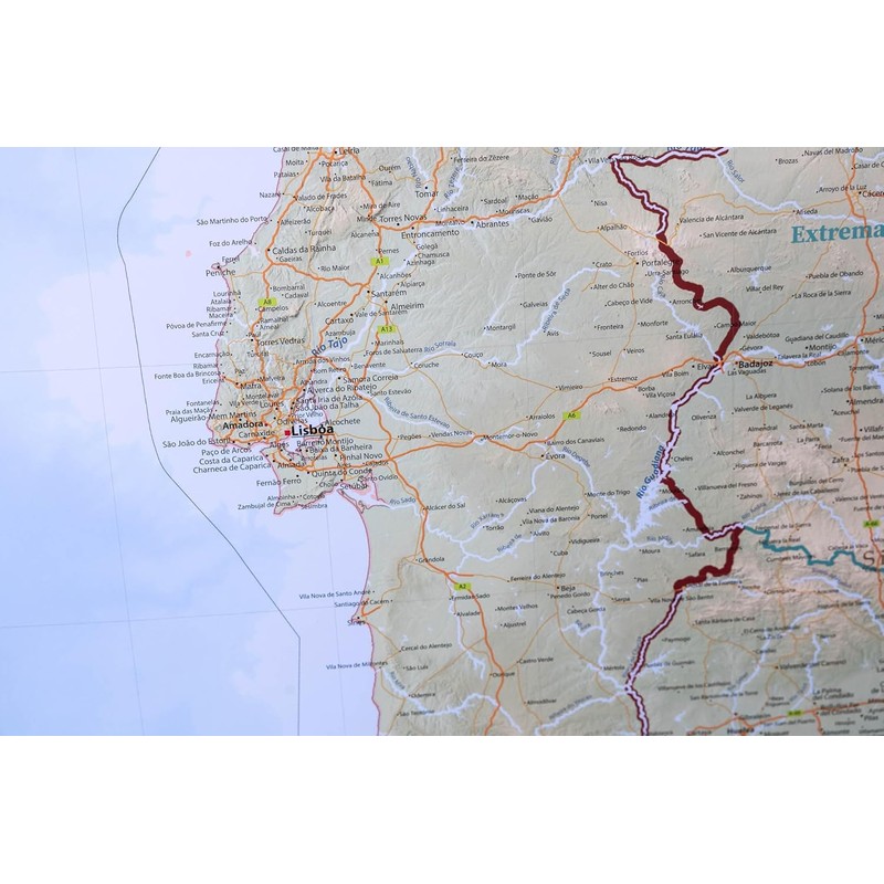 GeoMetro: Large map of Spain with full lamination (wall map)