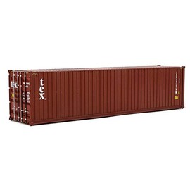 Walthers SceneMaster HO Scale Model of Tex (Brown, White) 40' Hi Cube Corrugated Side Container,949-8266