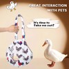 Quilax Chicken Bag, White Chicken Carrier with Handle and Cartoon