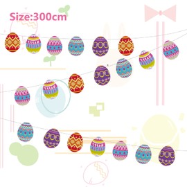 Easter Banner Decoration Happy Easter Banner Bunting, Easter Egg Garland Flag Ceiling Ornament for Easter Farmhouse Banner Happy Easter Day Home Decor Indoor Outdoor Party Decorations Y7CDLQ