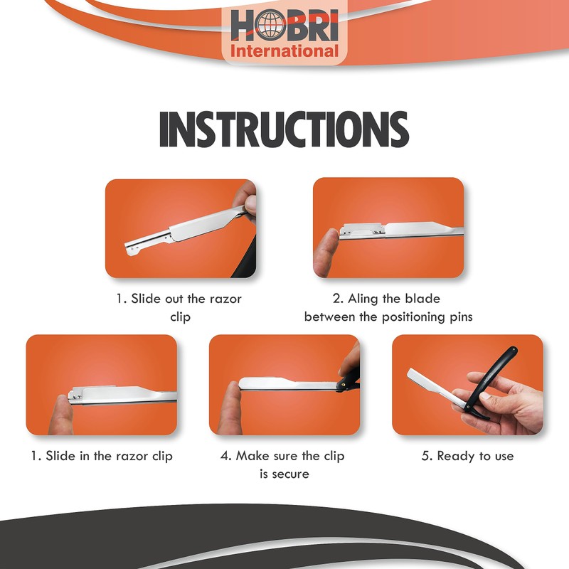 Professional Barber Straight Edge Razor with 10 Blades Men's Manual