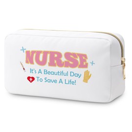Nurse Gifts for Women Makeup Bag Nursing Gifts for Nurse Graduation Nurse Gifts for Female Thank You Gifts for Nurse Practitioner Rn Cosmetic Pouch Inspirational Gifts for Nurses Week Retirement Bag