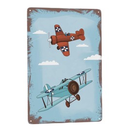 Airplanes Lovers Gift Metal Tin Sign 8x12 Inch Aviation Hangar Office Decor Perfect For Hanging In Man Cave Garage Rustic Industrial Finish Weatherproof Coating Gift For Pilot