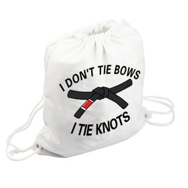 JYTAPP Jiu Jitsu Belt Gifts Black Belt Martial Arts Drawstring Bag I Don't Tie Bows I Tie Knots Jiu-Jitsu Belt Bjj Martial Arts Gifts
