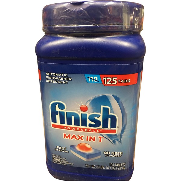 Finish Power Ball Max In One Plus (125 Tablets Net Wt 79.1 Oz, 79.1 oz