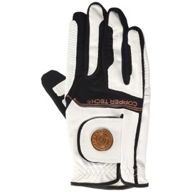 Copper Tech Plus Gloves Men's Golf Glove with Spider Tacky Grip, X-Large, White/Black