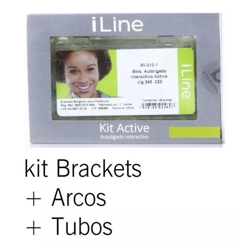 Borgatta Kit Active I Line Brackets Autoligado Arcos Tubos Borgatta