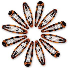 NICECONE 12Pcs Tortoise Snap Hair Clips for Women, 7cm Large Hair Barrettes Non Slip (Oval & Water Drop Shape), Vintage HairClips for Girls, Women, All HairTypes - HairAccessories
