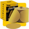100PCS 5 Inch PSA Sanding Discs 60 Grit | Self-Adhesive Sandpaper Roll for DA Sanders, Orbital Sander | Gold Aluminum Oxide Sticky Back Abrasive Discs for Automotive, Woodworking, and Metal Polishing