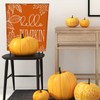 JarThenaAMCS 4Pcs Fall Chair Covers Pumpkin Maple Leaf Dot Dining