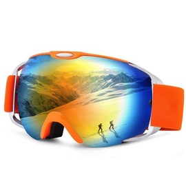 BOFAC Ski Goggles, Snowboard Goggles, Wide Field of View, Glasses-Compatible, UV Protection, Anti-Fog, Unisex, for Adults, Suitable for Skiing, Snowboarding, Mountaineering, Ice Skating, Snowmobiling