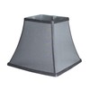 Urbanest Square 5.25x9x8" Softback Bell Lampshade, Gray, Faux Silk, Spider