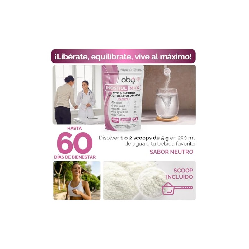 Inositol Max Liposomal Myo Chiro Ácido Alfa Lipoico Vitex Prebioticos