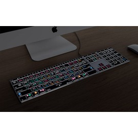 KB Covers Logic Pro Backlit Keyboard | Color-Coded Shortcuts for Mac Music Production | USB-C Wired