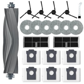 Ytaland Ersatzteile Zubehör für Dreame X40 Ultra Complete / L40 Ultra / X40 Master/Mova P50 Pro Ultra Roboterstaubsauger (1 Hauptbürste, 4 Seitenbürsten, 2 Hepa-Filter, 6 Staubbeutel, 6 Wischpads)