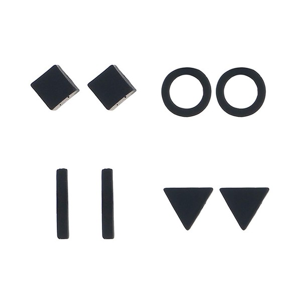 choice of all 4 Pairs Gold Simple Stud Earrings -