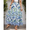 YHYJMY Womens Maxi Skirts Elastic High Waisted Floral Skirt A