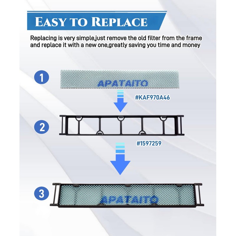 2 Pcs KAF970A46 Titanium Apatite Filter Replacement Fits For Daikin