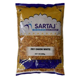 Fried Onion, 17.6 oz (500 g), SARTAJ, Commercial Use, Fry Onion White