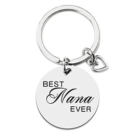 Nana Grandma Gifts for Mothers Day from Granddaughter Grandson - Best Nana Ever Inspirational Keychain Gift - Birthday Christmas Gifts for Grandmother Women