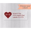 60ct - Return Address with Initials on Clear Transparent Stickers/Labels
