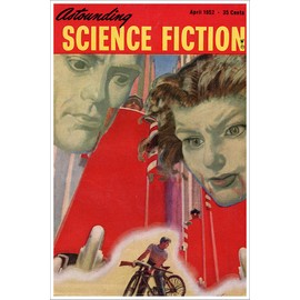 American Gift Services - April 1952 Astounding Science Fiction Magazine Vintage Science Fiction and Fantasy Sci Fi Book Cover Art Poster - 11x17