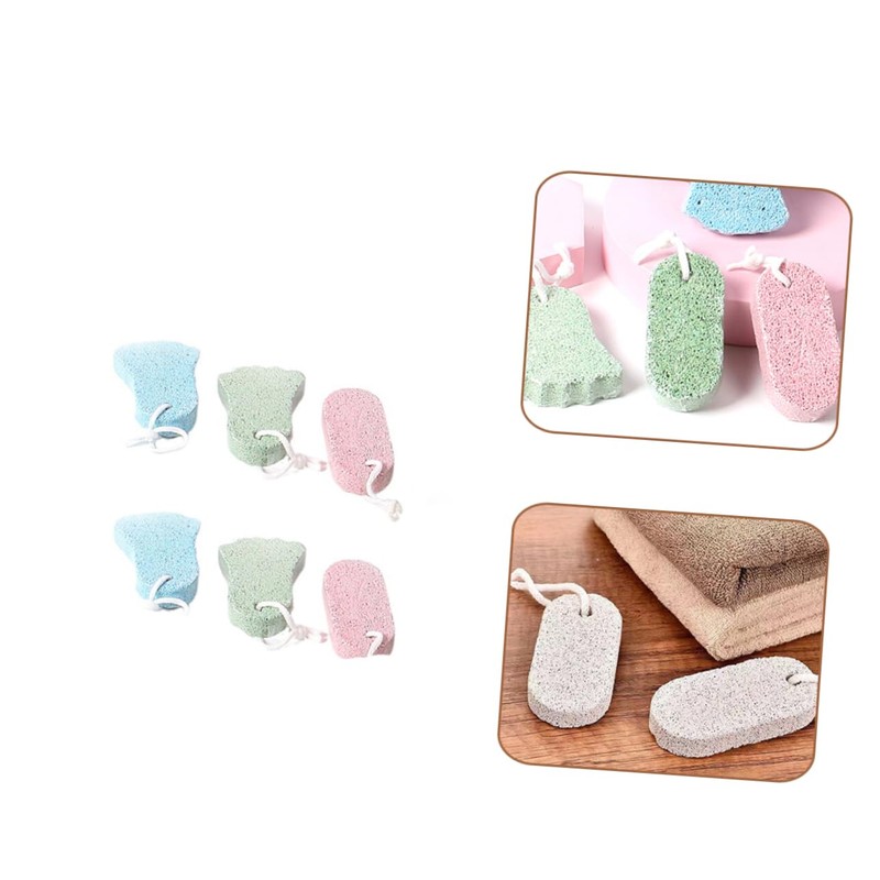 WOONEKY Remover for Feet 6pcs Pumice Stone Foot Scraper Foot