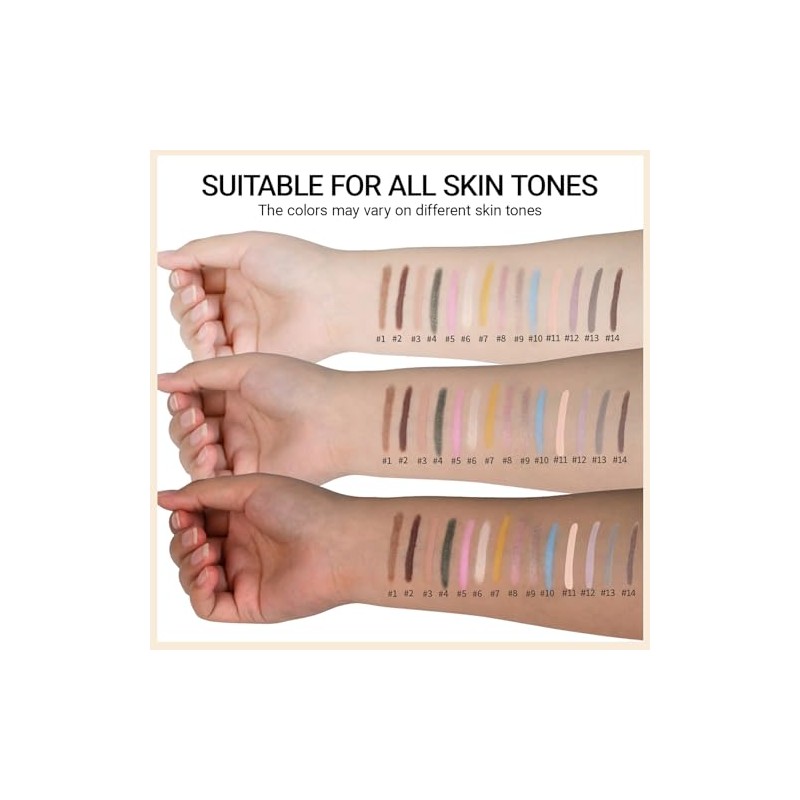 Erinde Sombra de ojos en barra Matte, Resistente al Agua,
