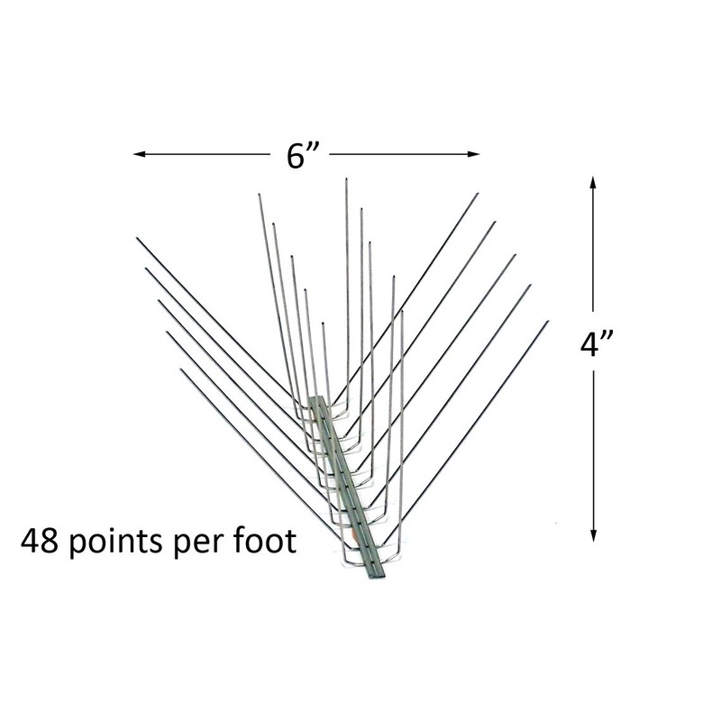 Nixalite Stainless Steel Bird Spikes E-Spike (8 Ft. (4-2 Ft.