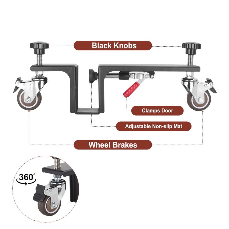 2PCS Door Dolly Holds up tp 330LBS-Heavy Duty Door Installation
