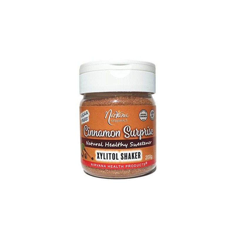 Nirvana Organics Xylitol Cinnamon Shaker Sweetener 200g