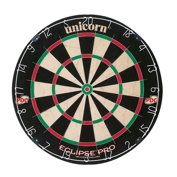 Unicorn Eclipse Pro Dart Board with Ultra Slim Segmentation – 30% Thinner Than Conventional Boards – For Increased Scoring and Reduced Bounce-Outs