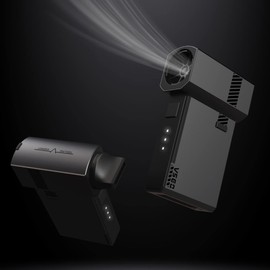 VSGO V-EB012-S1 Electric Air Duster, 100,000 RPM, 3 Levels Wind Power Adjustment, Maximum Wind Speed of 13.5 ft (34.5 m/s) Smartphone Size, Compact, LED Light, USB Type-C Charging, Air Pump, Cleaning